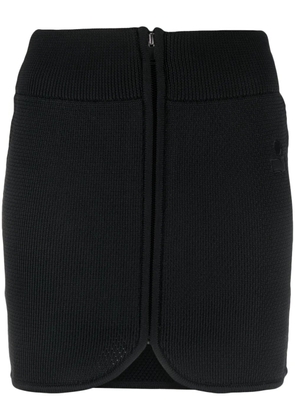 MARANT ÉTOILE Olgane logo-embroidered miniskirt - Black