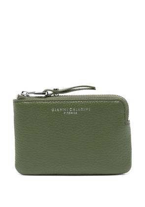 GIANNI CHIARINI grained-leather zip wallet - Green