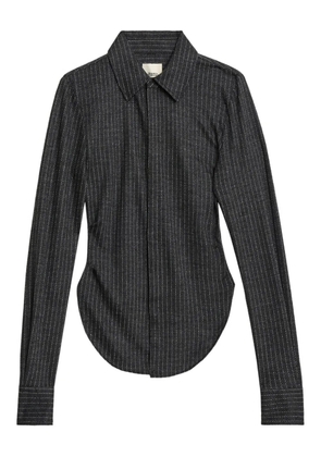 ISABEL MARANT Romea pinstripe shirt - Grey