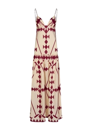 Johanna Ortiz Zea Palm geometric-print dress - Neutrals
