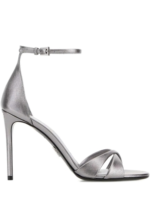 Prada leather heeled sandals - Silver