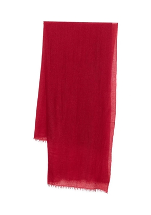 GAYNOR BONGARD frayed-edge cashmere scarf - Red