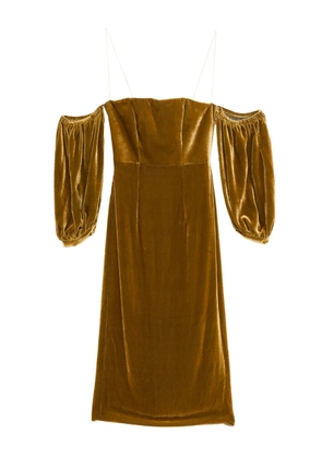 Forte Forte bustier puff-sleeve dress - Gold