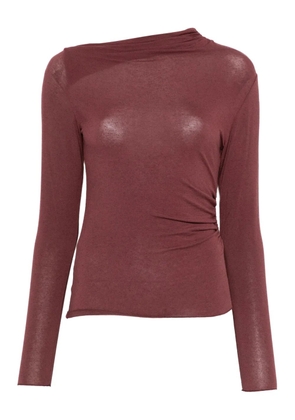 Niu draped-neckline sweater - Red