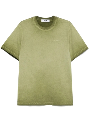 MSGM faded-effect T-shirt - Green