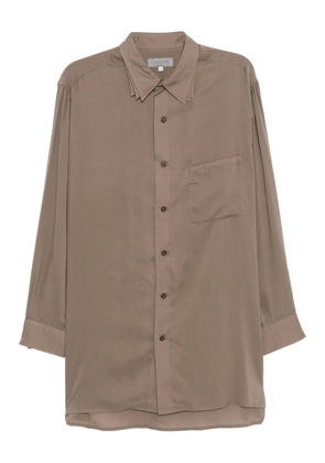 Yohji Yamamoto layered-collar shirt - Brown