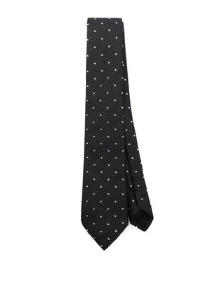 Giorgio Armani polka dot-print tie - Black