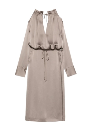 Semicouture open-shoulder dress - Neutrals