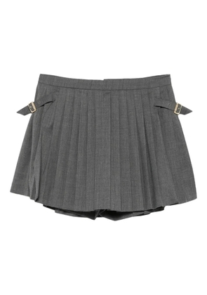 SANDRO pleated buckle skorts - Grey