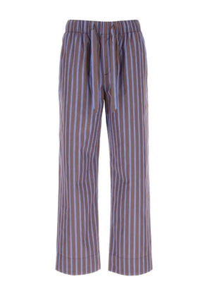 TEKLA striped poplin pyjama pants - Brown