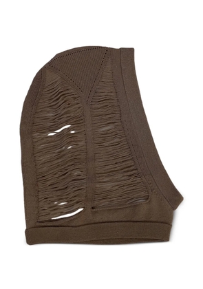 Rick Owens cut-out knit hat - Brown