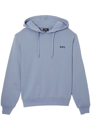 A.P.C. logo-print hoodie - Blue