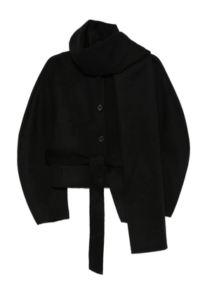 P.A.R.O.S.H. button-fastening belted jacket - Black