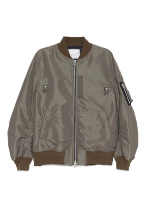 sacai twill bomber jacket - Green