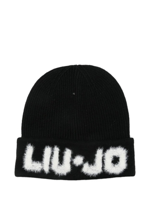 LIU JO logo-detail beanie - Black