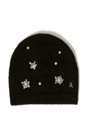 TWINSET embellished knitted beanie hat - Black