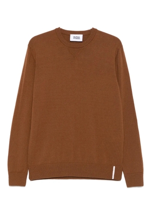 ALPHA STUDIO crew-neck wool sweater - Brown