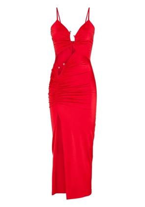 NISSA cut-out midi dress - Red