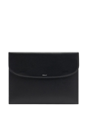 Bally Capitol grained leather flap clutch bag - Black