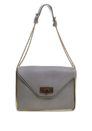 Chloé Pre-Owned leather flap bag - Grey