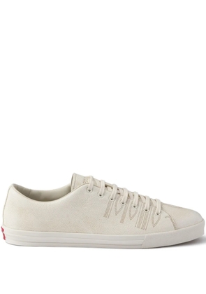 Prada distressed leather sneakers - Neutrals