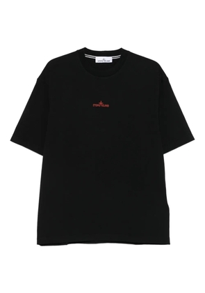 Stone Island logo-embroidered T-shirt - Black