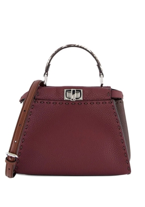 FENDI Peekaboo top-handle leather tote bag - Red