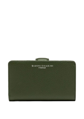 GIANNI CHIARINI flap-closure pebbled leather wallet - Green