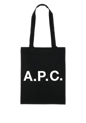 A.P.C. Lou logo-print canvas tote bag - Black