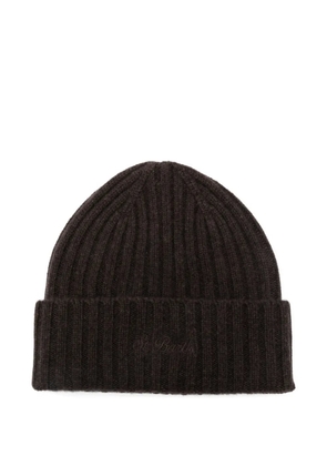 MC2 Saint Barth Wengen embroidered cashmere beanie - Brown
