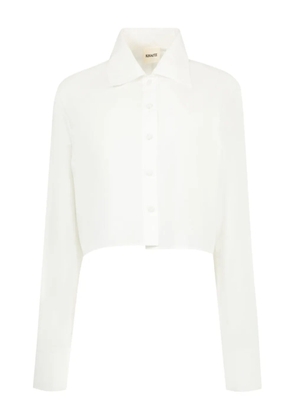 KHAITE crop cotton shirt - White