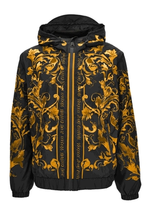 Versace Jeans Couture baroque-print hooded jacket - Black