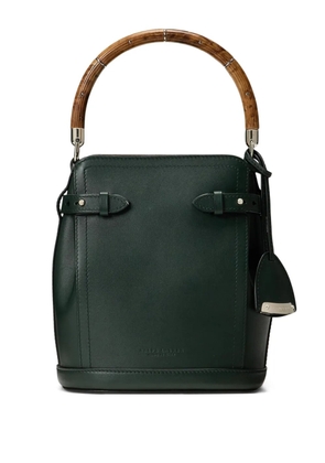 Ralph Lauren Collection bamboo-handle leather bucket bag - Green