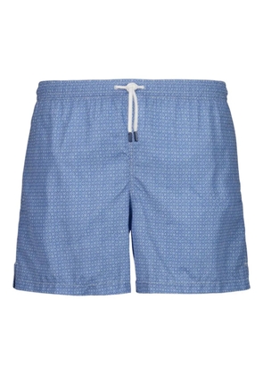 Fedeli Madeira patterned swim shorts - Blue