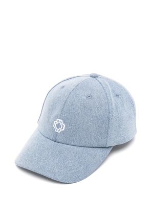 Maje clover-logo denim cap - Blue