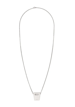 Rick Owens logo-engraved necklace - Silver