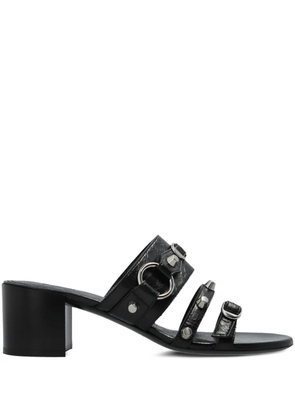 Balenciaga 65mm leather heeled sandals - Black