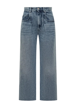 ISABEL MARANT pleated wide-leg trousers - Blue