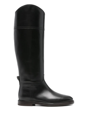 Brunello Cucinelli leather boots - Black