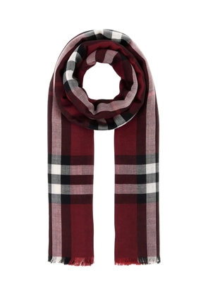 Burberry checked-pattern scarf - Red