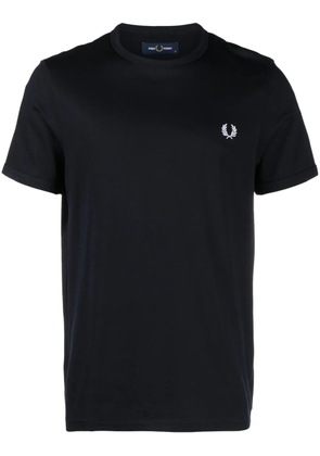 Fred Perry logo-embroidered cotton T-shirt - Blue