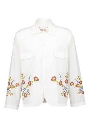 Baziszt Hocha floral-embroidered shirt - White