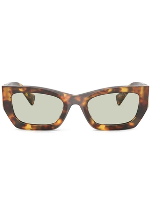 Miu Miu Eyewear logo-lettering sunglasses - Brown