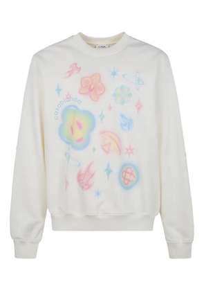 Casablanca graphic-print crew-neck sweatshirt - Neutrals