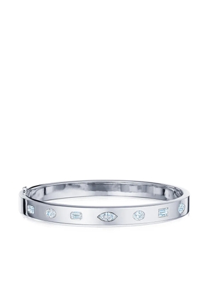 KWIAT 18kt white gold stackable fancy shape diamond bangle - Silver