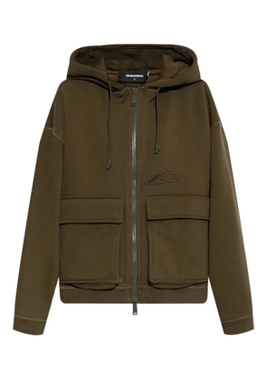 DSQUARED2 embroidered-logo hoodie - Green