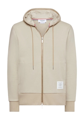 Thom Browne 4-Bar zip-up hoodie - Neutrals