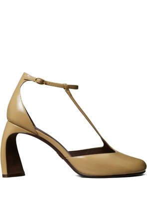 Tory Burch 90mm peep-toe T-strap shoes - Brown