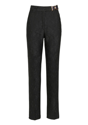 Silvia Tcherassi Orion floral-jacquard trousers - Black