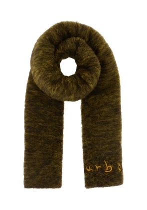 Burberry embroidered-logo scarf - Brown
